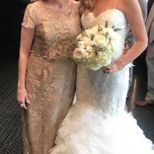 Adrianna Papell gold dress - size 14